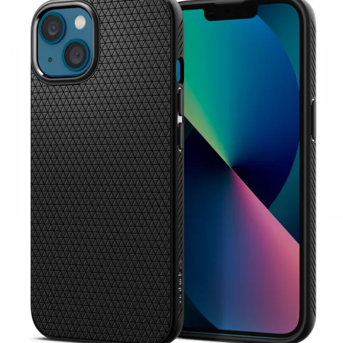 Etui Spigen Apple iPhone 13 Mini Liquid Air Matte Black Czarny Case