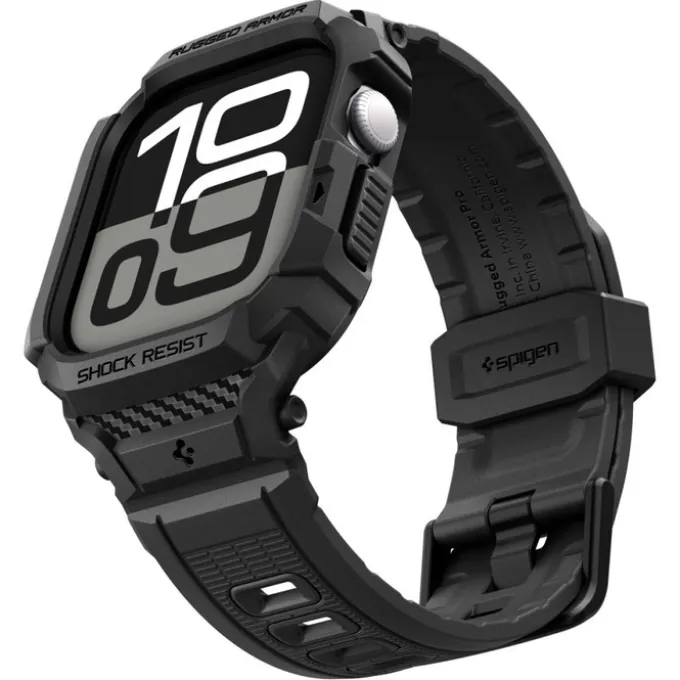 ETUI SPIGEN APPLE WATCH 10 / 11 (42 MM) RUGGED ARMOR ”PRO” V2 MATTE BLACK