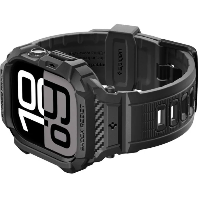 ETUI SPIGEN APPLE WATCH 10 / 11 (42 MM) RUGGED ARMOR ”PRO” V2 MATTE BLACK