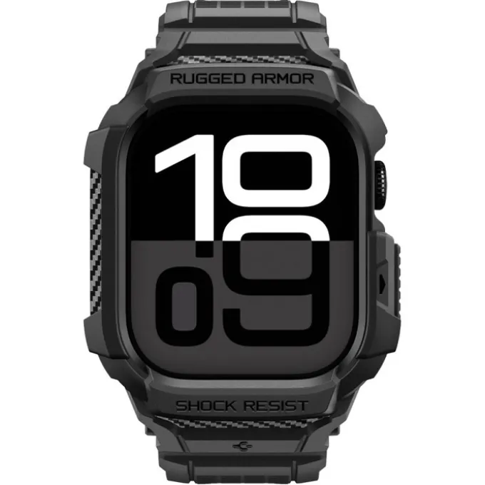 ETUI SPIGEN APPLE WATCH 10 / 11 (42 MM) RUGGED ARMOR ”PRO” V2 MATTE BLACK