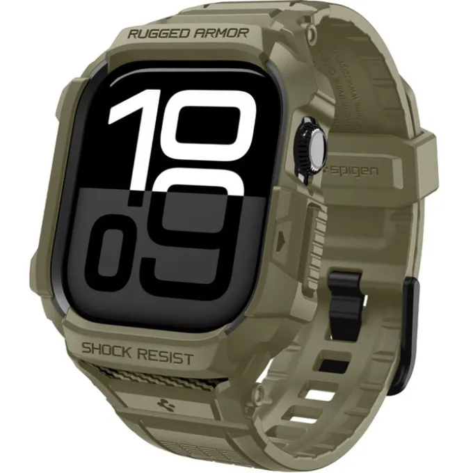 ETUI SPIGEN APPLE WATCH 10 / 11 (46 MM) RUGGED ARMOR ”PRO” V2 VINTAGE KHAKI