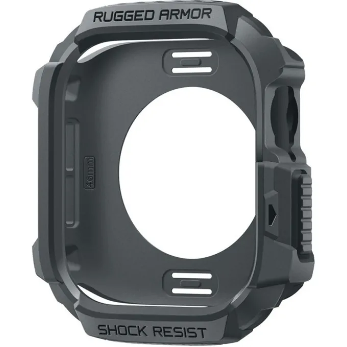 ETUI SPIGEN APPLE WATCH 11 46MM RUGGED ARMOR 2 DARK GRAY