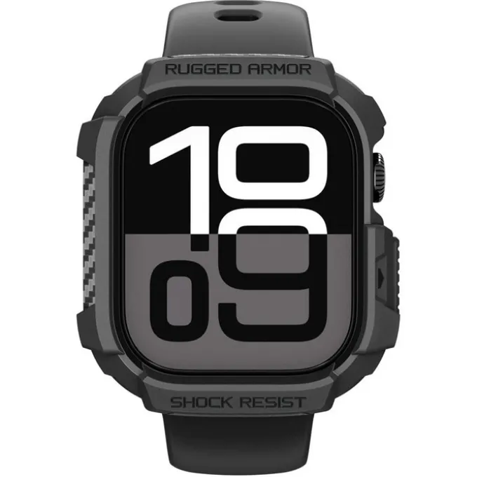 ETUI SPIGEN APPLE WATCH 11 42MM RUGGED ARMOR 2 MATTE BLACK