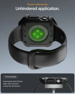 ETUI SPIGEN APPLE WATCH 11 42MM RUGGED ARMOR 2 MATTE BLACK