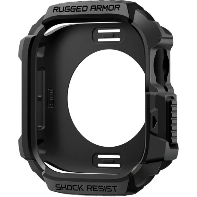 ETUI SPIGEN APPLE WATCH 11 42MM RUGGED ARMOR 2 MATTE BLACK