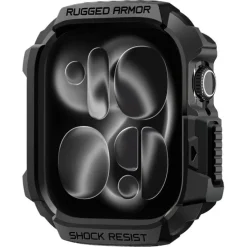ETUI SPIGEN APPLE WATCH 11 42MM RUGGED ARMOR 2 MATTE BLACK
