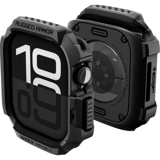 ETUI SPIGEN APPLE WATCH 11 42MM RUGGED ARMOR 2 MATTE BLACK