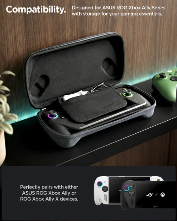 ETUI SPIGEN ASUS ROG XBOK ALLY/ ALLY X KLASDEN POUCH CHARCOAL GRAY