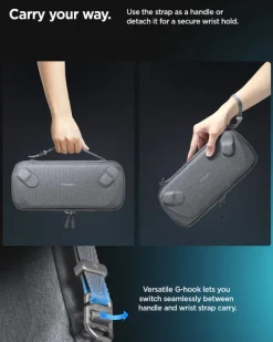 ETUI SPIGEN ASUS ROG XBOK ALLY/ ALLY X KLASDEN POUCH CHARCOAL GRAY