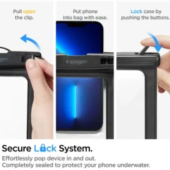 Etui Spigen A601 Universal Waterproof Case Black