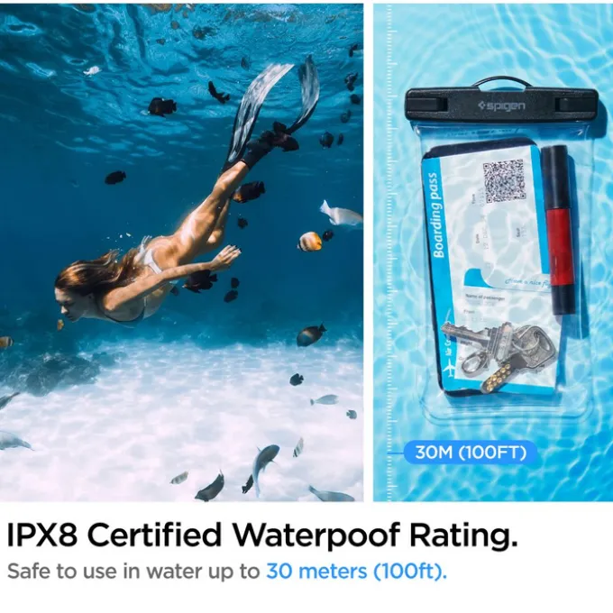 Etui Spigen A601 Universal Waterproof Case Crystal Clear