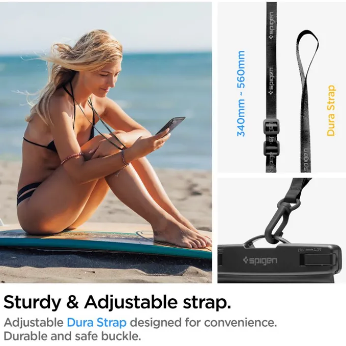 Etui Spigen A601 Universal Waterproof Case 2-pack Black