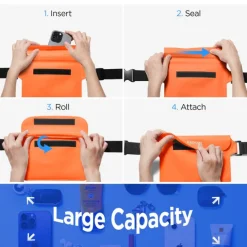 Etui Spigen A620 Universal Waterproof Waist Bag 2-pack Sunset Orange Case