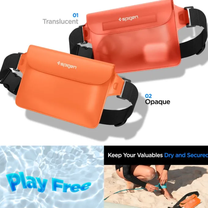 Etui Spigen A620 Universal Waterproof Waist Bag 2-pack Sunset Orange Case