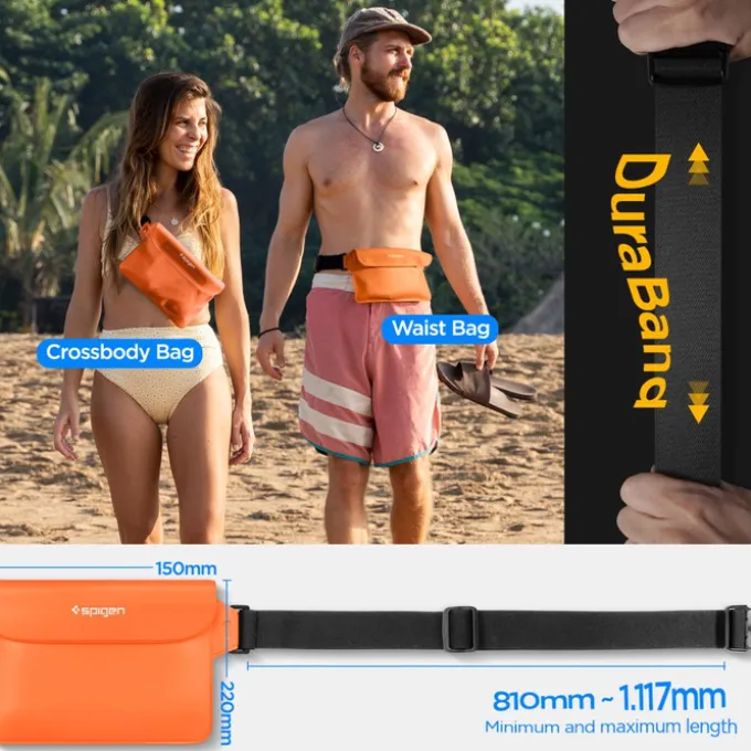 Etui Spigen A620 Universal Waterproof Waist Bag 2-pack Sunset Orange Case