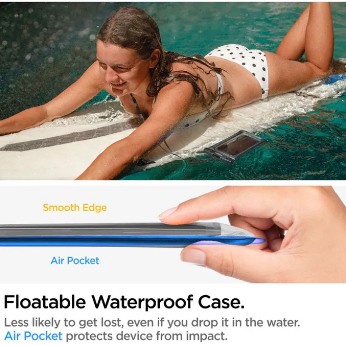 Etui Spigen A610 Universal Waterproof Float Case Black