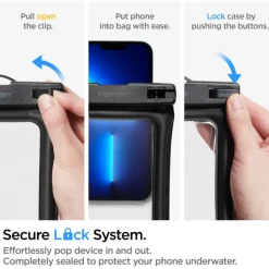 Etui Spigen A610 Universal Waterproof Float Case Black