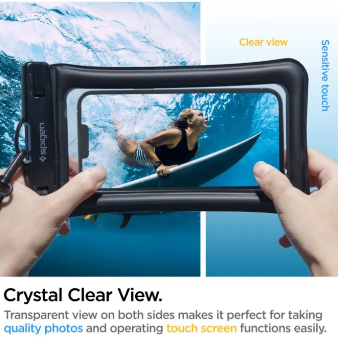 Etui Spigen A610 Universal Waterproof Float Case Black