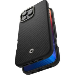 ETUI SPIGEN ENZO ARAMID MAG MAGSAFE IPHONE 16 PRO MAX BLACK/NATURAL