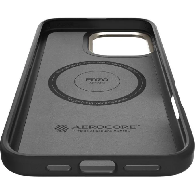 ETUI SPIGEN ENZO ARAMID MAG MAGSAFE IPHONE 16 PRO MAX BLACK/NATURAL
