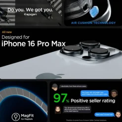 ETUI SPIGEN ENZO ARAMID MAG MAGSAFE IPHONE 16 PRO MAX BLACK/NATURAL