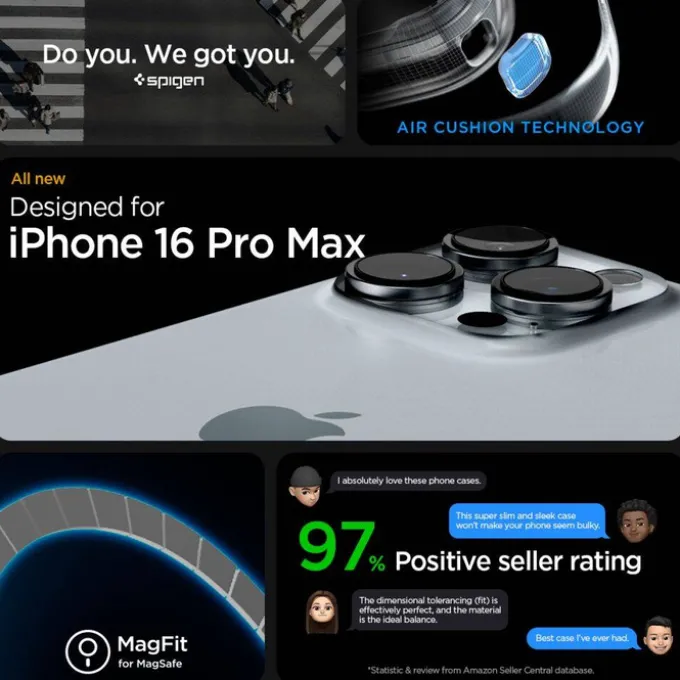 ETUI SPIGEN ENZO ARAMID MAG MAGSAFE IPHONE 16 PRO MAX BLACK/NATURAL