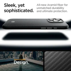 ETUI SPIGEN ENZO ARAMID MAG MAGSAFE IPHONE 16 PRO MAX BLACK/NATURAL