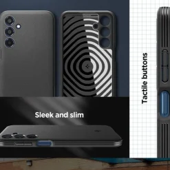 ETUI SPIGEN ESSENTIAL SANDBLAST SAMSUNG GALAXY M35 5G MATTE BLACK