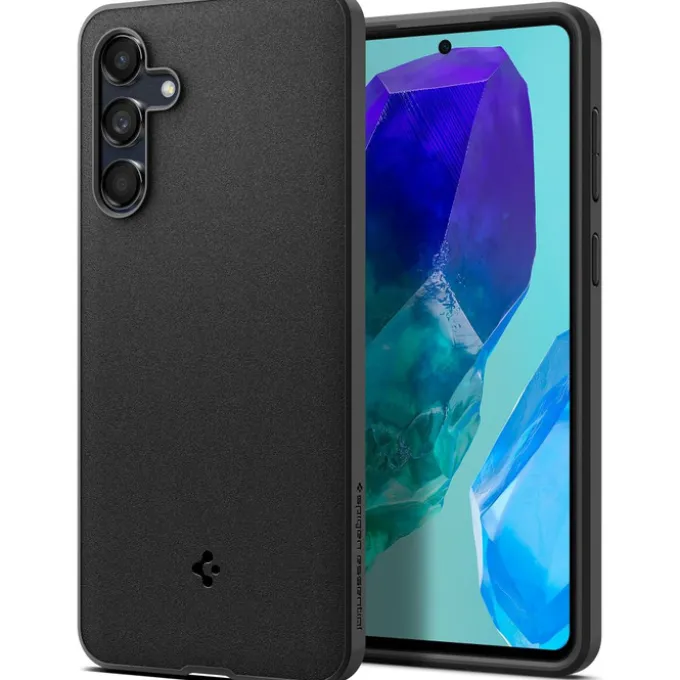 ETUI SPIGEN ESSENTIAL SANDBLAST SAMSUNG GALAXY M55 5G MATTE BLACK