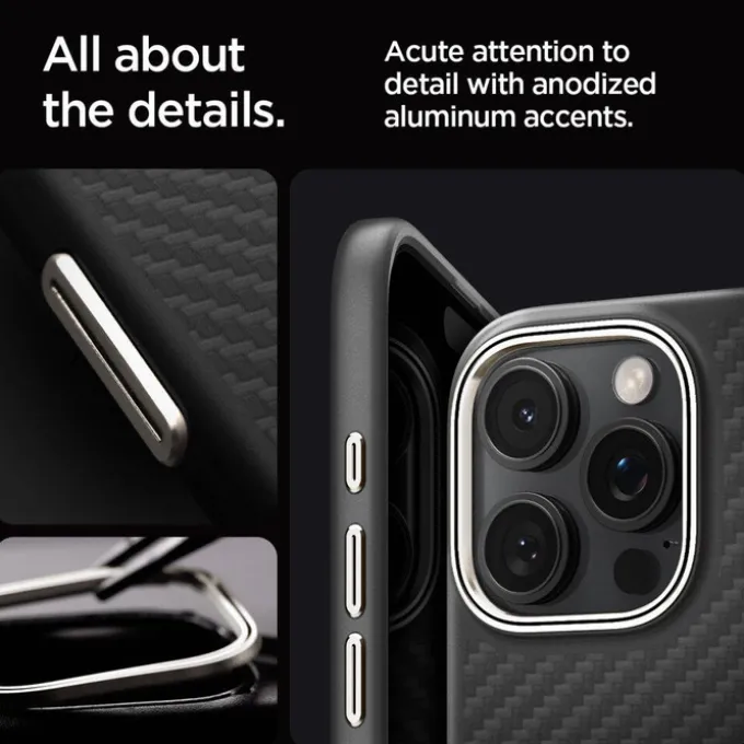 ETUI SPIGEN EZNO ARAMID MAG MAGSAFE IPHONE 16 PRO CZARNE