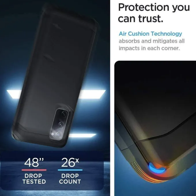 Etui SPIGEN Galaxy S20 FE Tough Armor Black Czarne Case