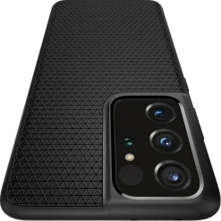 Etui SPIGEN Galaxy S21 Ultra Liquid Air Matte Black Czarne Case