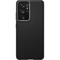Etui SPIGEN Galaxy S21 Ultra Liquid Air Matte Black Czarne Case