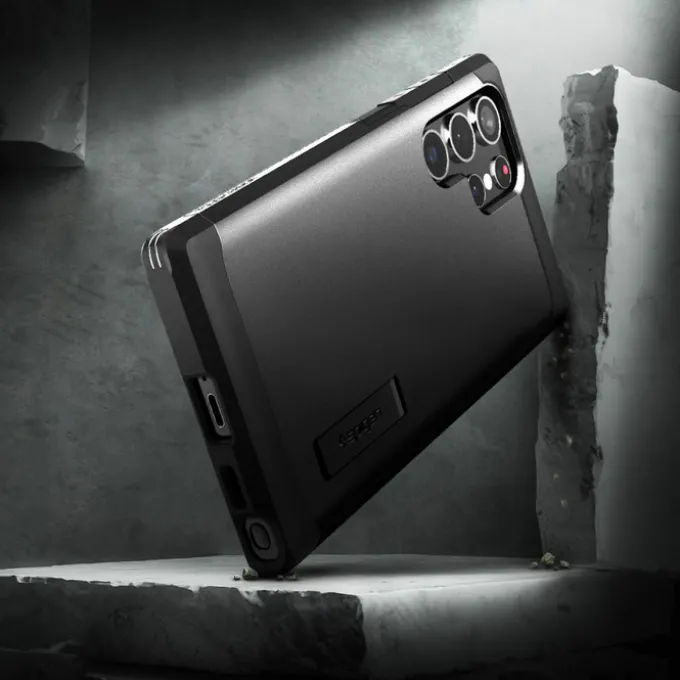 ETUI SPIGEN Galaxy S22 Ultra Tough Armor Black Czarne Case