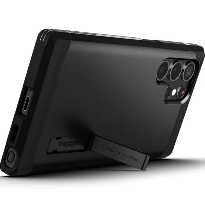 ETUI SPIGEN Galaxy S22 Ultra Tough Armor Black Czarne Case