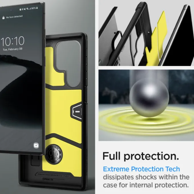 ETUI SPIGEN Galaxy S22 Ultra Tough Armor Black Czarne Case