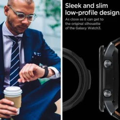 Etui SPIGEN Galaxy Watch 3 41mm Liquid Air Black Czarne