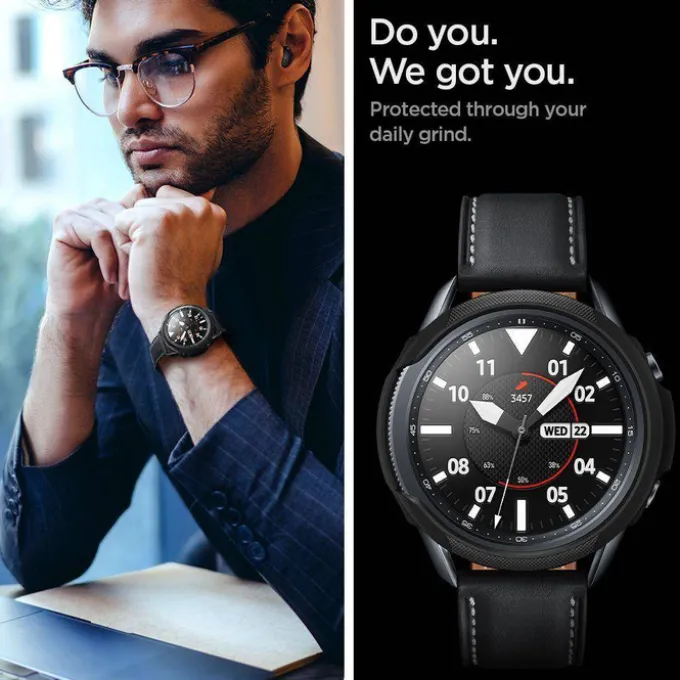 Etui SPIGEN Galaxy Watch 3 41mm Liquid Air Black Czarne