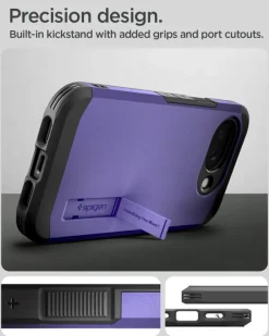 ETUI SPIGEN GOOGLE PIXEL 10A TOUGH ARMOR MAG MAGSAFE ASH VIOLET