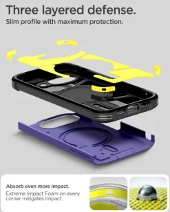 ETUI SPIGEN GOOGLE PIXEL 10A TOUGH ARMOR MAG MAGSAFE ASH VIOLET