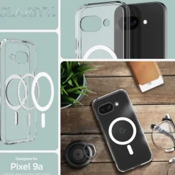 ETUI SPIGEN GOOGLE PIXEL 9A ULTRA HYBRID MAG MAGSAFE CLEAR/WHITE