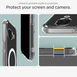 ETUI SPIGEN GOOGLE PIXEL 9A ULTRA HYBRID MAG MAGSAFE CLEAR/WHITE