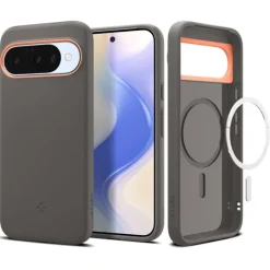 ETUI SPIGEN GOOGLE PIXEL 10 / 10 PRO NANO POP MAG MAGSAFE PAPAYA GREY