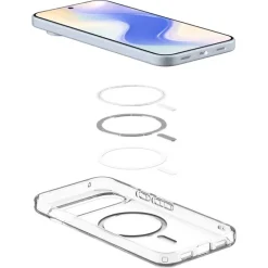 ETUI SPIGEN GOOGLE PIXEL 10 PRO XL ULTRA HYBRID MAG MAGSAFE CLEAR/WHITE
