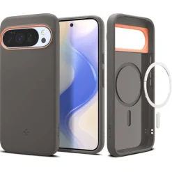 ETUI SPIGEN GOOGLE PIXEL 10 PRO XL NANO POP MAG MAGSAFE PAPAYA GREY