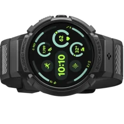 ETUI SPIGEN GOOGLE PIXEL WATCH 4 45mm RUGGED ARMOR PRO Z PODSTAWKĄ CZARNE