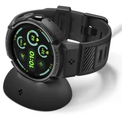 ETUI SPIGEN GOOGLE PIXEL WATCH 4 45mm RUGGED ARMOR PRO Z PODSTAWKĄ CZARNE