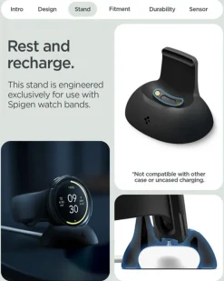 ETUI SPIGEN GOOGLE PIXEL WATCH 4 45MM LIQUID AIR V2 MATTE BLACK