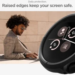 ETUI SPIGEN GOOGLE PIXEL WATCH 3 45MM LIQUID AIR MATTE BLACK