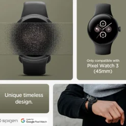 ETUI SPIGEN GOOGLE PIXEL WATCH 3 45MM LIQUID AIR MATTE BLACK